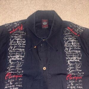 Jean Paul Gaultier Navy Script Shirt